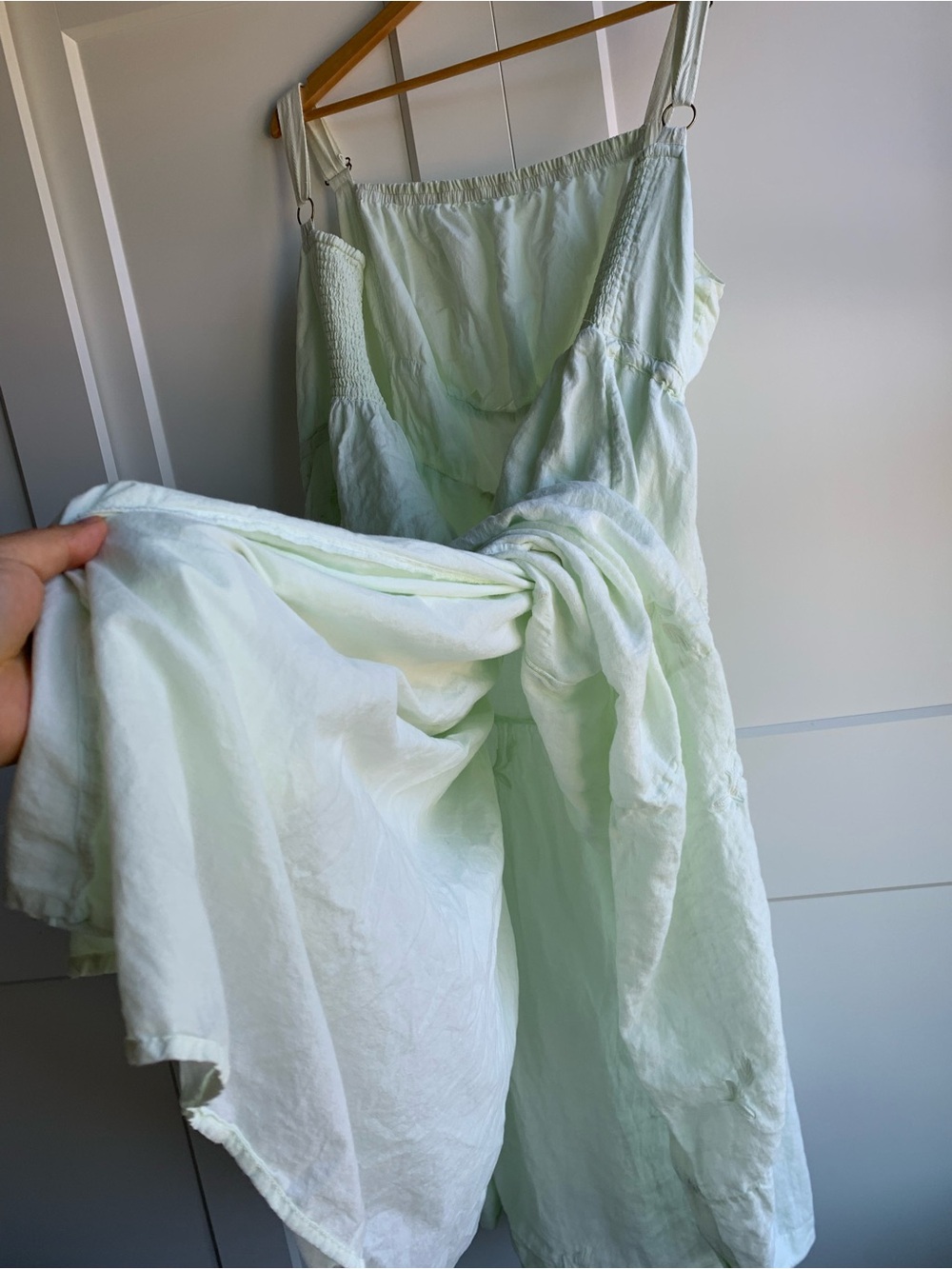 Anthropologie Pale Mint Green Eyelet Maxi Dress - Picture 9 of 16